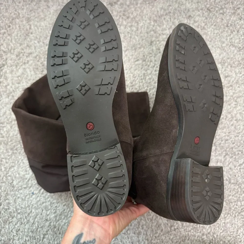 NEW Blondo Velma Brown Suede 50/50 Boots 8.5